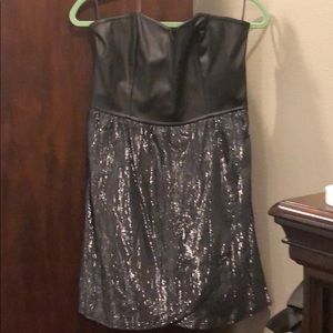 Pleather top bottom wraps empire waist